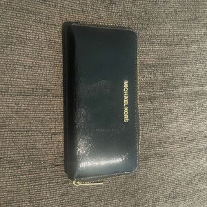 Michael Kors Black Patent Leather Wallet